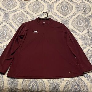 Adidas Burgundy Long Sleeve Shirt